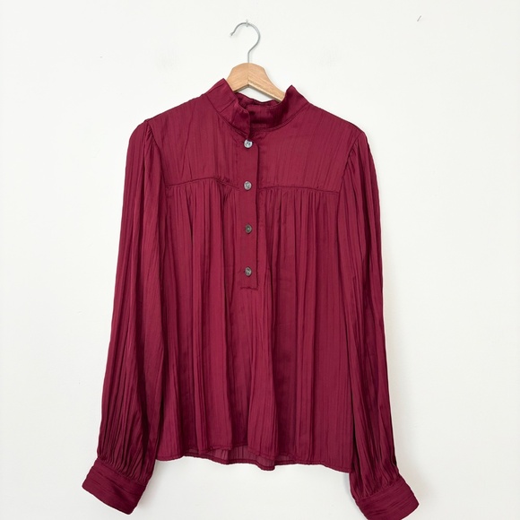 Anthropologie shimmer satin blouse - Picture 2 of 6